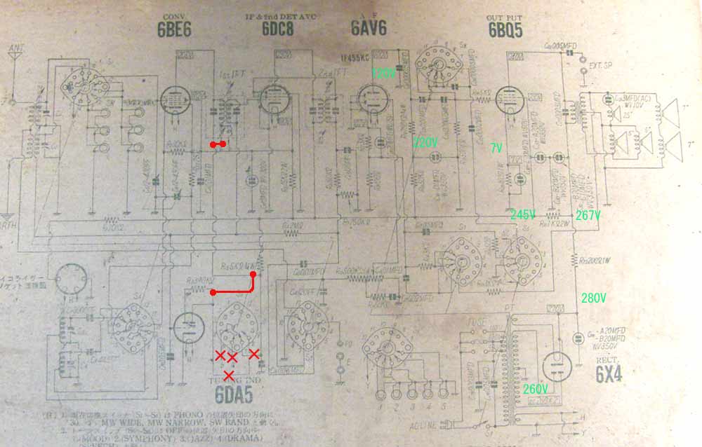 ナショナル 真空管ラジオ EA-725 の修理体験記